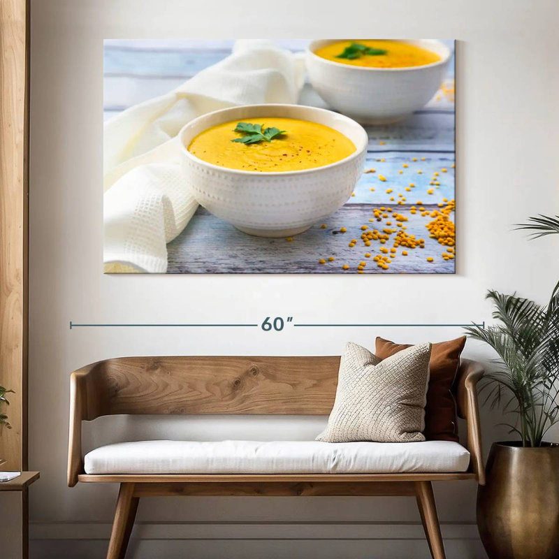 Yarlin Yellow Lentil Soups, 34" H x 51" W