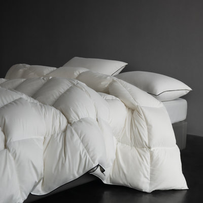 Hypoallergenic Feahter and Down Fibre Comforter, Carbon Fibre Brushed, with Soft Cotton Blend Cover