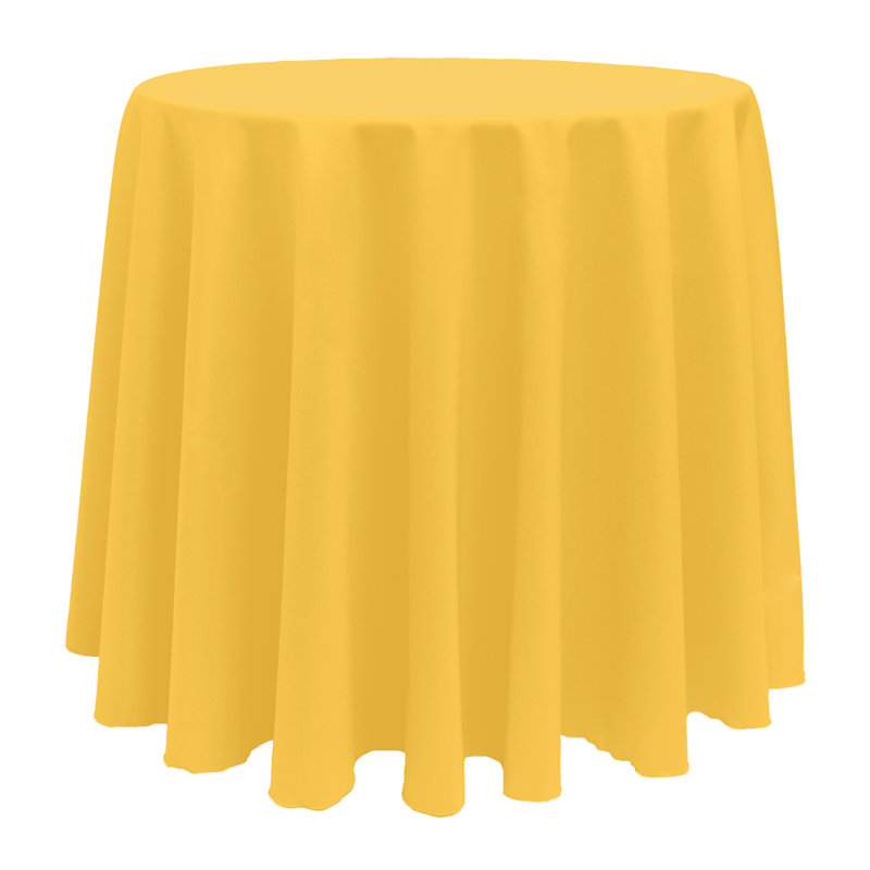 Solid Color Round Tablecloth, 108" x 108", Goldenrod