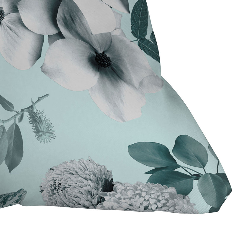 Night Bloom Moonlit Mint Indoor/Outdoor Throw Pillow