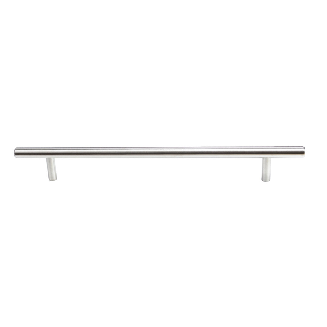 Stainless Steel Slim Modern Euro Cabinet Handle 5" Center to Center Bar Pull Multipack (Set of 10) South Main Hardware