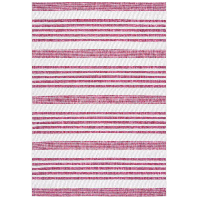 Branksome Performance Striped Indoor/Outdoor Area Rug, Rectangle 2'7" x 5'