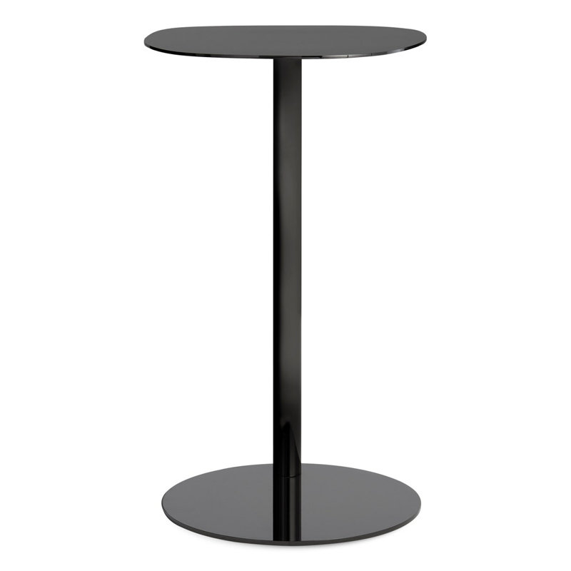 Swole Single End Table, 25" H x 20" W x 15" D, Black Nickel