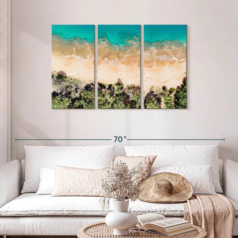 Vue aérienne de la plage Gillard Maui, H 28 po x l 45 po