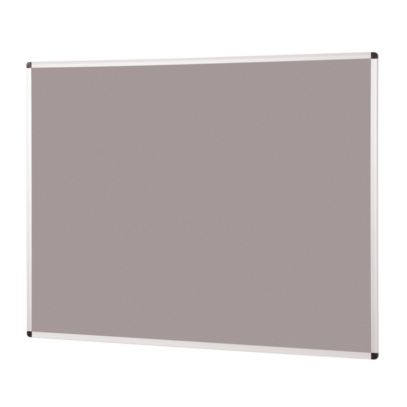 Wall Mounted Bulletin Board, Grey, 90 cm H x 120 cm W