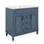 Meuble-lavabo 36 po avec lavabo supérieur, armoire de rangement moderne avec 2 portes à fermeture douce et 2 tiroirs-1053612034