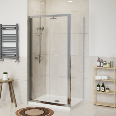 Ashlye Bathroom Bi-Fold Door Enclosure - 1900 x 1100 mm