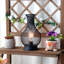 Lampe décorative en forme de vase de 11 po de haut avec ampoule Edison (noir)