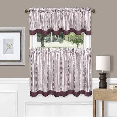 Abstract Ruffled Kitchen Curtain