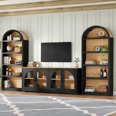 Ensemble de meuble télé 3 pièces, avec meuble télé pour téléviseur de 70 po ou moins et salon
