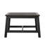 Ensemble de causeuse d'extérieur 2 pièces en bois d'acacia avec textilène noir et coussins blancs hydrofuges pour terrasse de patio fini gris foncé-130493910-130493913