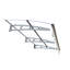 Auvent carré 200 x 86 cm - Polycarbonate et aluminium robuste, résistant à la chaleur, pour jardin et extérieur, avec supports de protection.