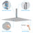 16-Inch Square Rain Showerhead Stainless Steel Large Ultra Thin Showerhead Only-64744714
