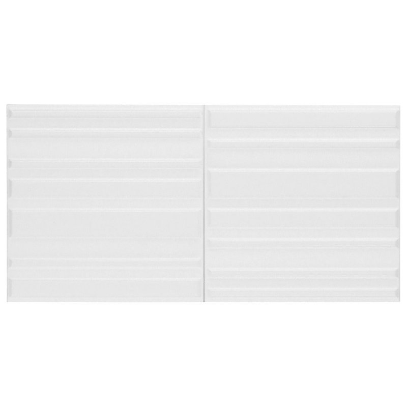 Sydney 8x16 3D Mixed Finish Ceramic Tile, White
