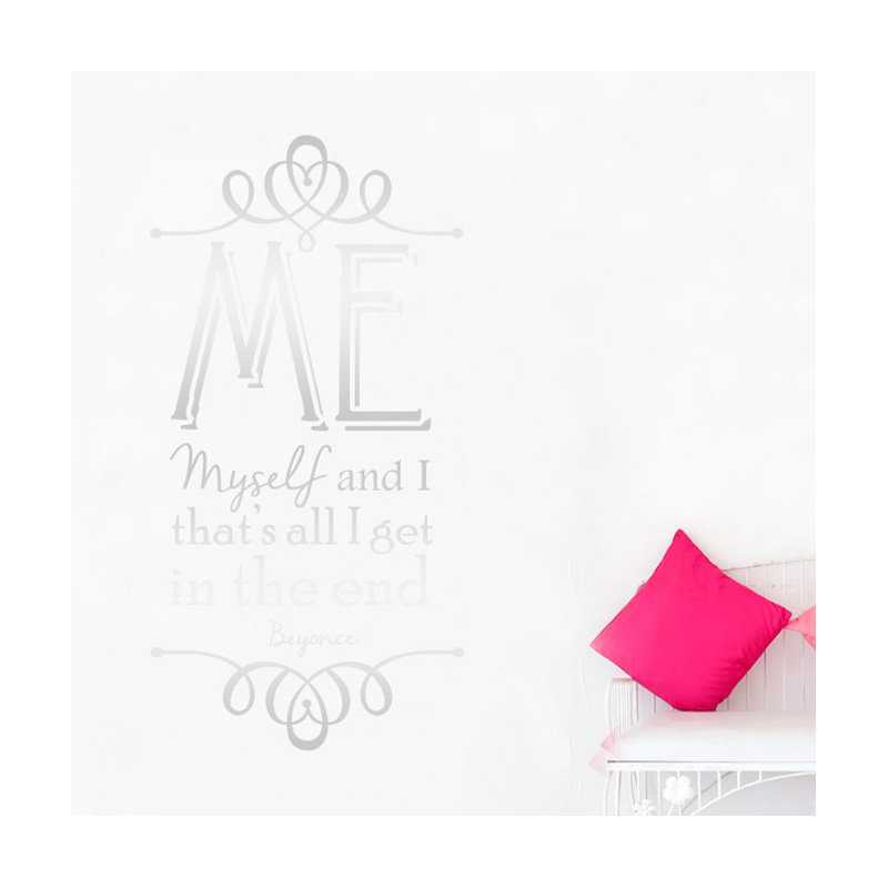 Wall Decal, Shiny Silver, Large