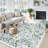  Floral Washable Area Rug Non-Slip Stain Resistant Low-Pile Boho Large Indoor Throw Carpet-1503517064-1503517068