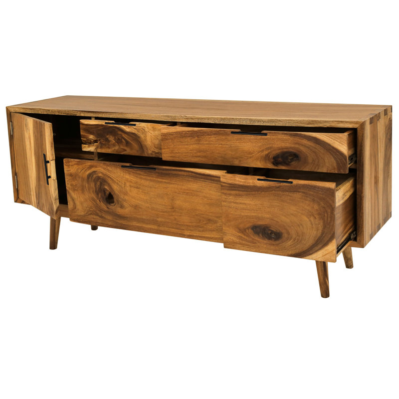 Armoire en bois avec 1 porte et 4 tiroirs Salernum