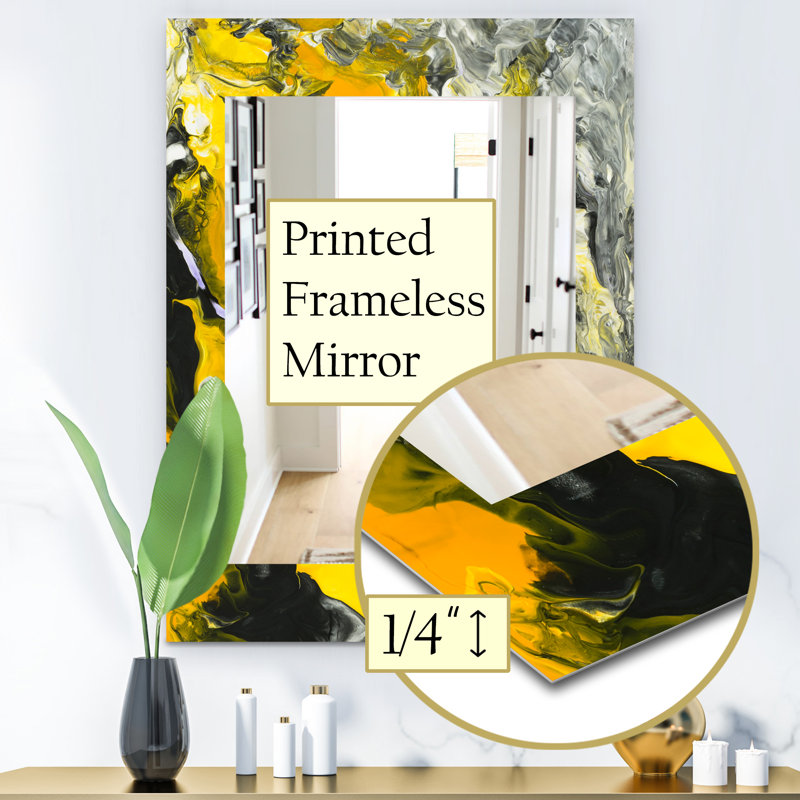 Miroir mural en marbre moderne &, H 24 po x l 32 po