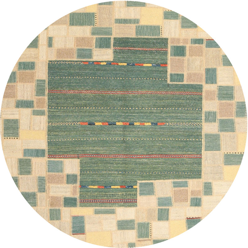 Abstract Indoor Rug, Round 5'