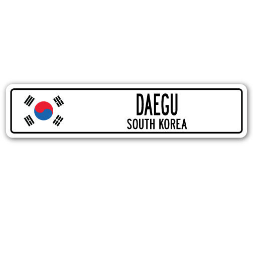 Plaque de rue Daegu en plastique robuste 4 po x 18 po
