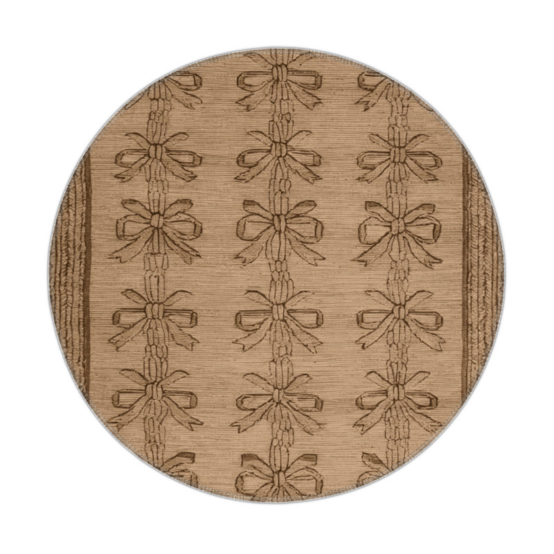 French Beige Indoor and Outdoor Area Rug, Rectangle 3' x 5'