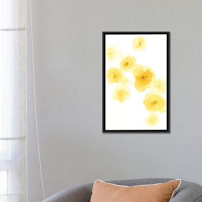 « chute de fleurs iii », reproduction de peinture à l’aquarelle sur toile tendue