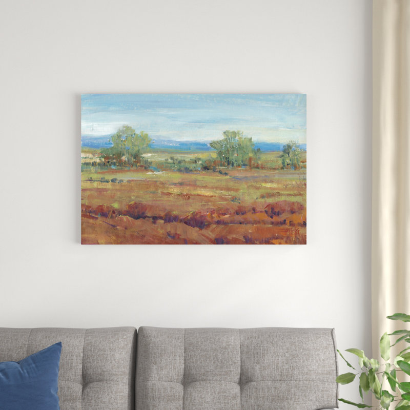 «Red Clay II», peinture sur toile, H 24 po x l 36 po