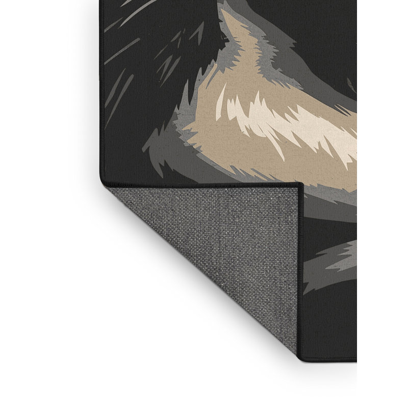 Tapis gris moelleux moelleux moelleux Abson Gorilla, 4 x 6