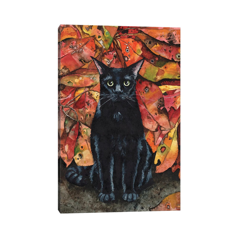 « Ailurophobie » par Maggie Vandewalle-reproduction d’art, H 40 po x l 26 po x P 1,5 po, Toile tendue, Pas de tapis
