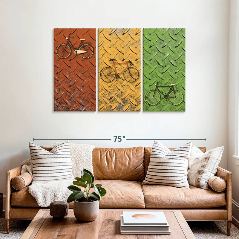 Mehar Bicycle Set, 36" H x 57" W