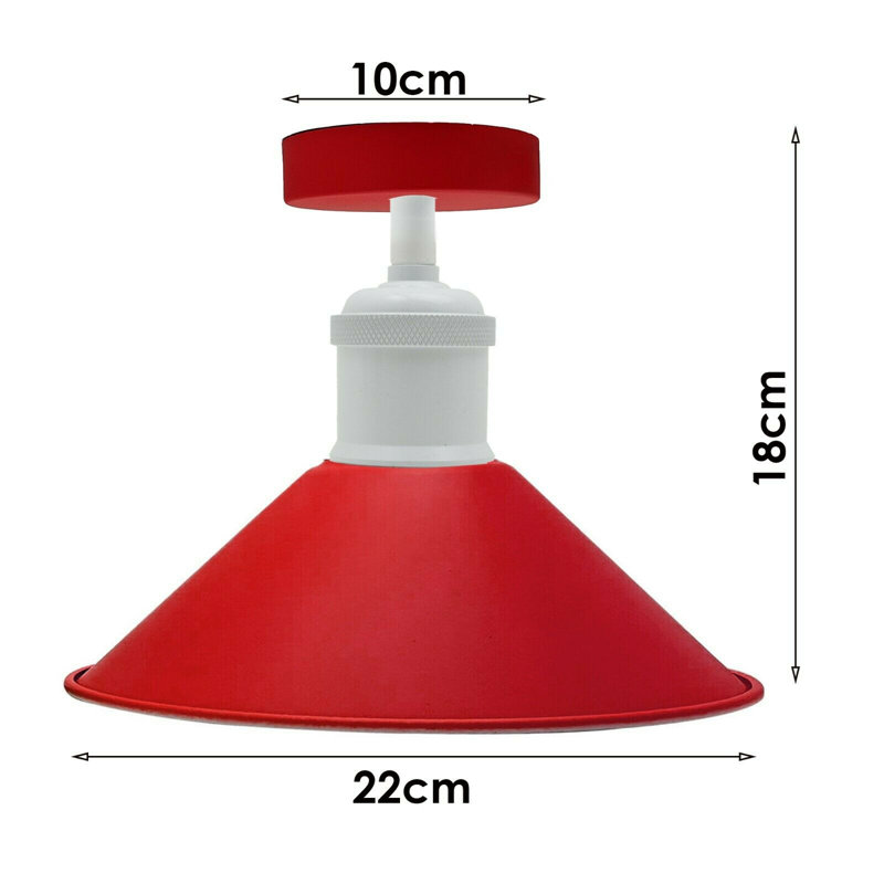 Bolick Semi Flush Mount, Red