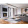Dimplex Revillusion Built-In Electric Firebox Weathered Concrete Interior with Front Glass Panel