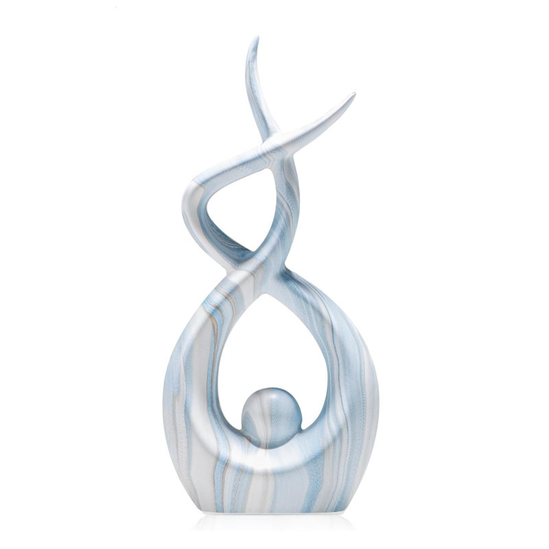 Abstract Sculpture Home Decor Blue Marble 3