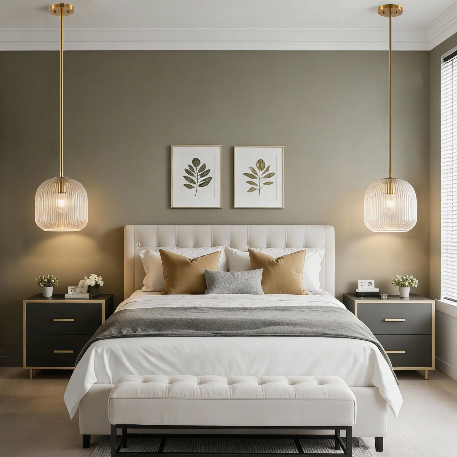 Dimmable Single Light Pendant, Rose Gold