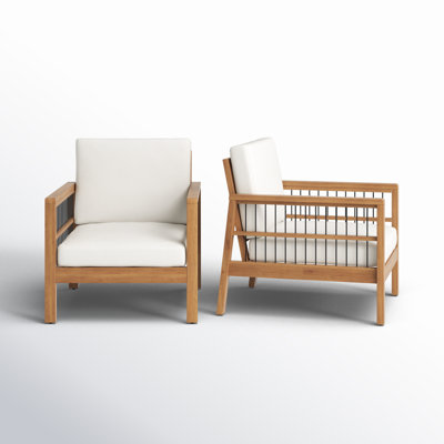 Malott Acacia Outdoor Lounge Chair