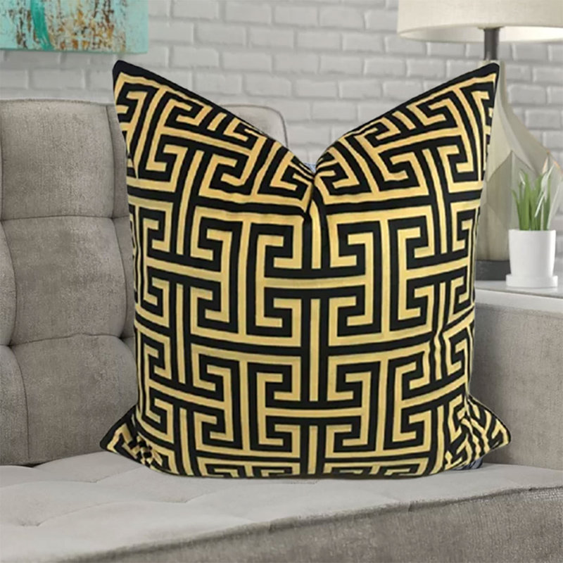 Housse de coussin en velours, Or
