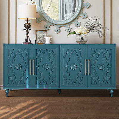 Grande armoire de rangement 63 po avec poignée en métal