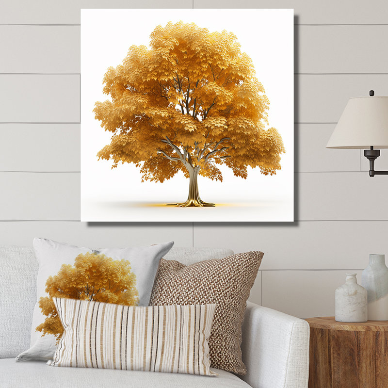 «The Most Beautiful Yellow Tree I», reproduction sur toile, Toile tendue, H 24 po x l 24 po x P 1 po