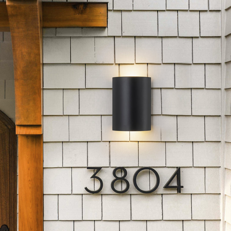 2-Light Dimmable Led Semi Cylinder Outdoor Wall Light