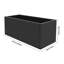 Grande boîte à fleurs extérieure en acier 38 po x 15 po x 15 po avec drainage épissé-911939587