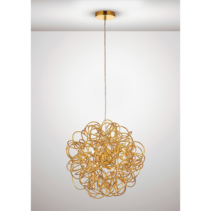 Pershing 6 - Light Geometric Pendant, Gold