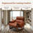 27.4" Wide Oil-Wax Leather Pushback Recliner with Soft Padding