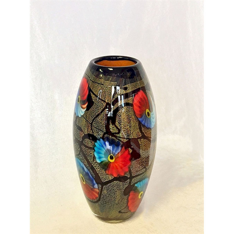 Vase de table en verre Klakke, Brun, H 15 po x l 6 po x P 6 po