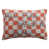 Orange / damier blanc