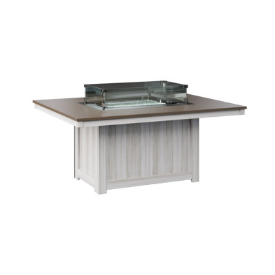 Berlin Gardens Donoma Rectangular Fire Pit Table