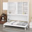 Lit escamotable avec armoire supérieure, tablettes-763922158