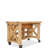 Movable solid wood slab island platform