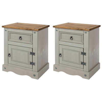 Shoup 53 cm W Solid Wood Bedside Table