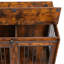Cage à chiots à porte coulissante avec deux compartiments, aspect brun rustique, l 38,41 po x P 25,06 po. Cloison réglable pour le développement. Espace porte d'entrée. Entrée / sortie latérale double. Flip Flip Plate Fun And