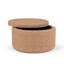 Repose-pieds de rangement en similicuir triangulaire 27 po entièrement assemblé-410908026